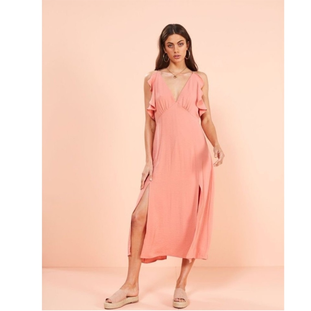 MinkPink Vera Maxi Dress in Blush